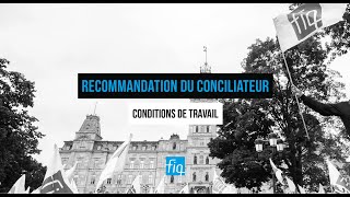 Recommandation du conciliateur  Conditions de travail [upl. by Esmaria]