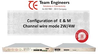 TEAMLINK FABIO 4C EampM CARD WIRE MODE CONFIG 2W4W [upl. by Willey]