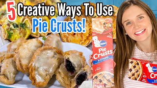 5 AMAZING Ways to Use Refrigerated PIE CRUSTS  Tasty PILLSBURY Pie Dough Recipes  Julia Pacheco [upl. by Dde422]