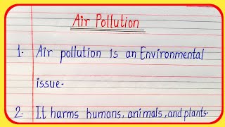 10 Lines On Air Pollution In English  Essay On Air Pollution  Air Pollution Par 10 Line Nibandh [upl. by Anastase]