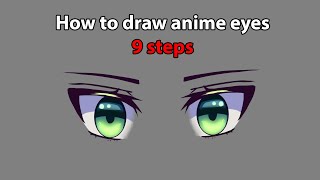 How to draw anime eyes2024 [upl. by Enia625]