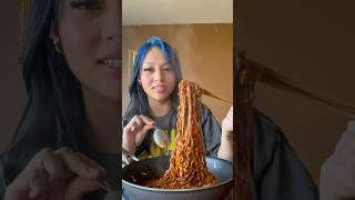 spicy cheesy SAMYANG black bean noodles mukbang [upl. by Abijah17]