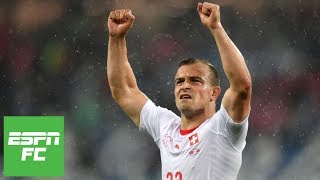 Xherdan Shaqiris late goal gives Switzerland big win vs Serbia at 2018 World Cup  ESPN FC [upl. by Nimaj726]