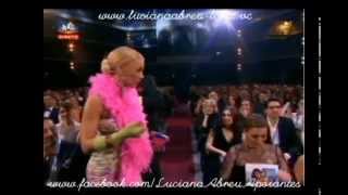 Luciana Abreu  momento humoristico  Globos de Ouro 2014 [upl. by Ttam]