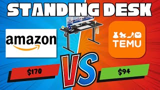 Temu Standing Desk Desk VS Amazon Standing Desk Nearly Half The Price Is There A Difference [upl. by Syman]