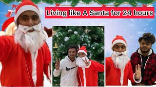 Living like A Santa for 24 hours 🎅 vlog vlogger santaclaus ￼ [upl. by Amorete500]