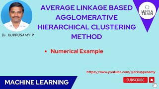 83 Average Linkagebased Agglomerative Hierarchical Clustering HCA  Numerical Example [upl. by Odnama]