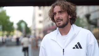 Stefanos Tsitsipas Laver Cup 2024 arrival [upl. by Attenaej29]