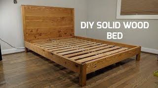 DIY Solid Wood Bed  NATHAN BUILDS [upl. by Salita887]