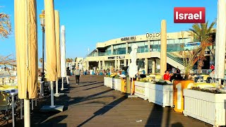 4K Ashkelon City Walking tour the Marina Israel [upl. by Meredith]