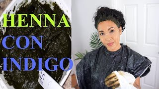 Henna e Indigo para el cabello castaño y cubrir las canas como preparar para crecer el cabello [upl. by Devy]