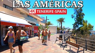 TENERIFE  PLAYA DE LAS AMÉRICAS  Look at the Current Situation ☀️ 4K Walk ● July 2024 [upl. by Guyon708]