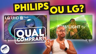 Novas TVS Philips Ambilight PUG7908 e LG UHD UR9050 Qual é MELHOR [upl. by Nylidnam]