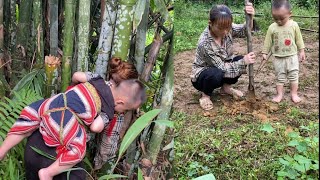 17yearold single mother Journey to build a warm bamboo house with her daughter in 10 days [upl. by Markowitz]