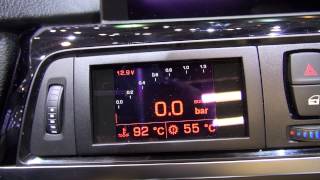 BMW ALPINA B3 BiTurbo boost display in detail at Geneva Salon World Premiere Geneva 2013 [upl. by Rosenblum]