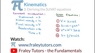 A Level Maths Kinematics 3 Deriving the SUVAT Equations [upl. by Ennagroeg]