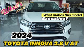 Toyota Innova 28 V Diesel AT 2024 Pearl White Premium and Top of the Line [upl. by Doone]