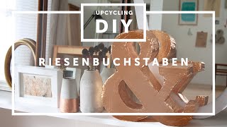 DIYRiesen 3D Buchstaben aus Pappe selber machen  howto craft big letters [upl. by Lia]