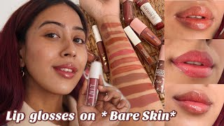 10 Best Affordable Lip Glosses on Bare Skin Starting from ₹80  Medium  Tan Skintones [upl. by Hanahs411]