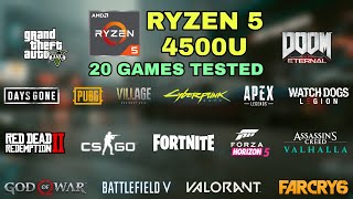 Ryzen 5 4500U Vega 6  Test in 20 Games in 2022 [upl. by Perzan]