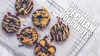 SALTED CARAMEL ICE CREAM DOUGHNUTS [upl. by Yelrah967]