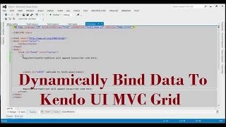 Server Side Pagination in Kendo UI MVC Grid Dynamically Bind Data To Kendo UI MVC Grid [upl. by Otrebireh724]