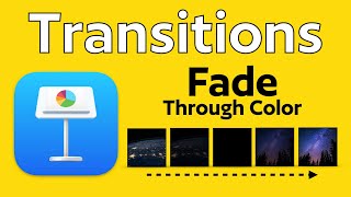 Setting Up Fade Through Color Transition in Apple Keynote Presentation [upl. by Comstock811]