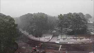 Raleigh NC Gets Heavy Snow  January 17 2018 [upl. by Ecnerolf]