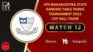 Shreya vs Sampada  Womens Category  Match  12  DAY  1  10October2024 [upl. by Iva3]