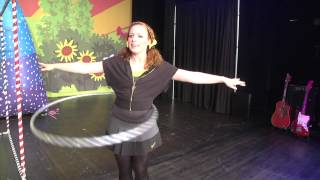 Interview with the very 1st Female Wiggle Emma Watkins who shows how to Hula Hoop [upl. by Christophe74]