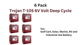 Trojan T105 GC2 Deep Cycle Battery Review  Best 6V 225Ah Flooded Lead Acid Battery for RVs Solar [upl. by Eiramanig]