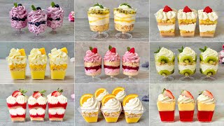 9 Quick and Easy NO BAKE Fruit Dessert Cups Recipes Easy and Yummy dessert ideas [upl. by Gnilhsa]