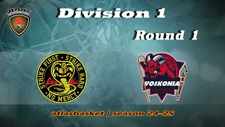 Atlasbasket  Div 1Round 1  COBRA KAI vs VOSKONIA [upl. by Nachison]