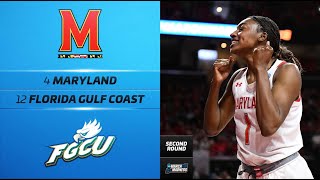 Maryland vs Florida Gulf Coast  NCAA Womens Tournament secondround highlights [upl. by Ynohtnacram790]