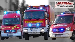 Einsatzfahrt Feuerwehr Rheinhausen  Philippsburg zu Gefahrgutunfall [upl. by Assilaj803]