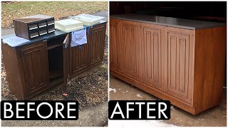 I Found A Mid Century Credenza On The Side Of The Road And Restoration Ensued [upl. by Anaiv]