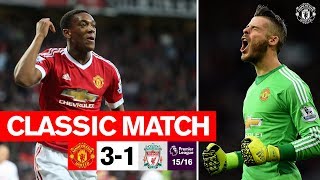 On This Day  Martial Debut Lights Up Old Trafford  United 31 Liverpool 2015 [upl. by Enylrac]