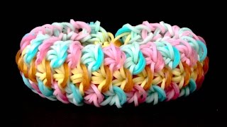 How to Make a FISH SCALE  ADVANCED  Needs 4 Rainbow Looms  Rubber Bands Bracelet [upl. by Akilat]