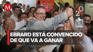 Reciben con marimba a Marcelo Ebrard en Tampico [upl. by Ayk262]