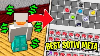 THE BEST META TO START MAKING MONEY ON SOTW  Minecraft Skyblock FadeCloud [upl. by Tiat]