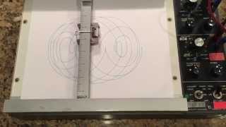 Phase plane of a coupled oscillator on an HP135A XY recorder [upl. by Keele]