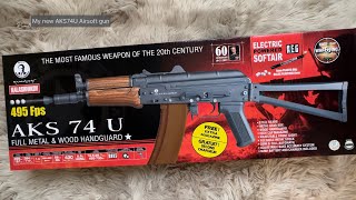 Unboxing Airsoft AK 74 U charging BB gun kalashnikov [upl. by Sartin]