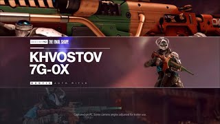 Destiny 2 Players when the exotic Khvostov returned [upl. by Ihcas]