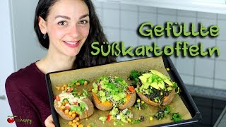 Gefüllte Süßkartoffeln  5 vegane Rezepte  lecker einfach amp gesund [upl. by Dorcas]