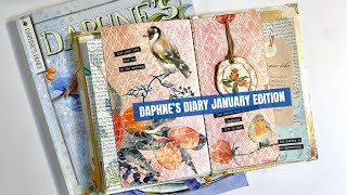 Daphne’s Diary Magazine Journal Series  January 2023 Edition  Glue Book With Me [upl. by Ragg]