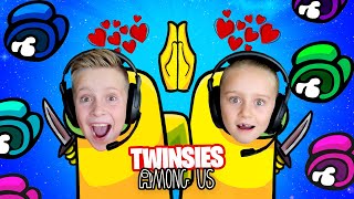 TWINSIES in Among Us and other MODS KCITY GAMING [upl. by Neellok]