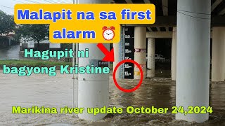 Marikina river update October 242024 as 4pm [upl. by Odrareg]