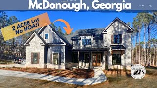 5 Bedrooms on 2 Acres 3256 sqft  McDonough New Construction [upl. by Idac]