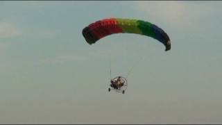 Powered parachute Takeoff and fly by [upl. by Nywg]