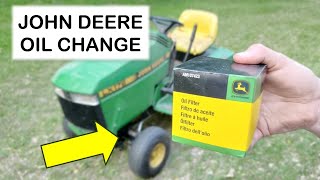 How to Change Oil  John Deere LX172  Lawn Tractor [upl. by Alethia]